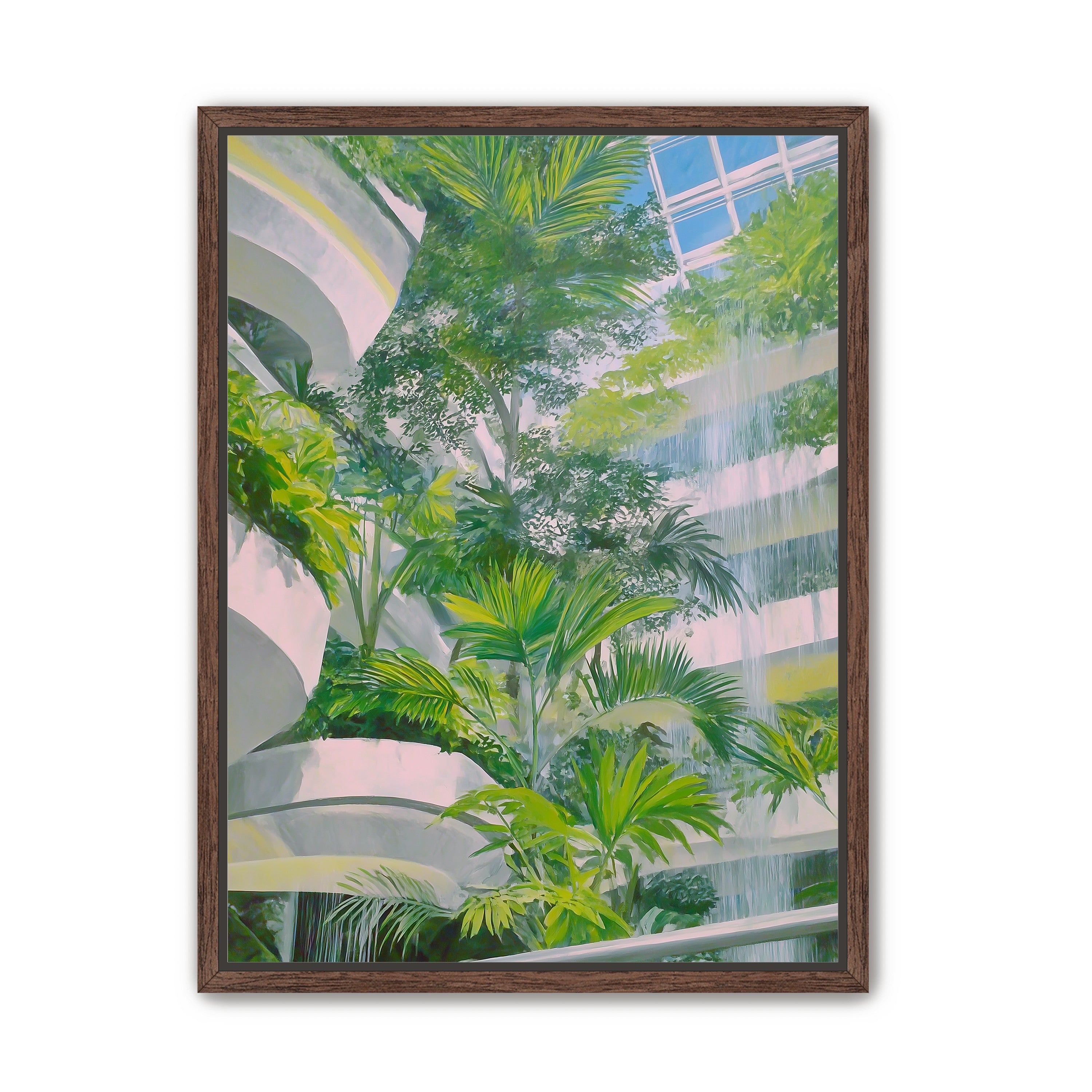 Palms beneath the skylight