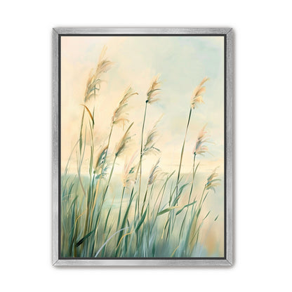 Peach light on reeds