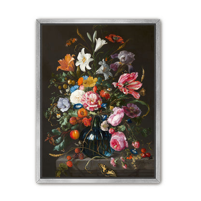 Butterflies over the blue vase