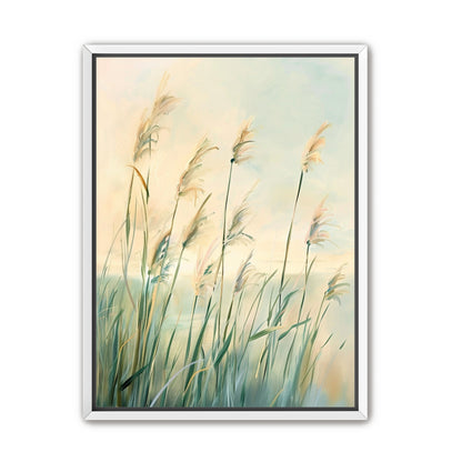 Peach light on reeds