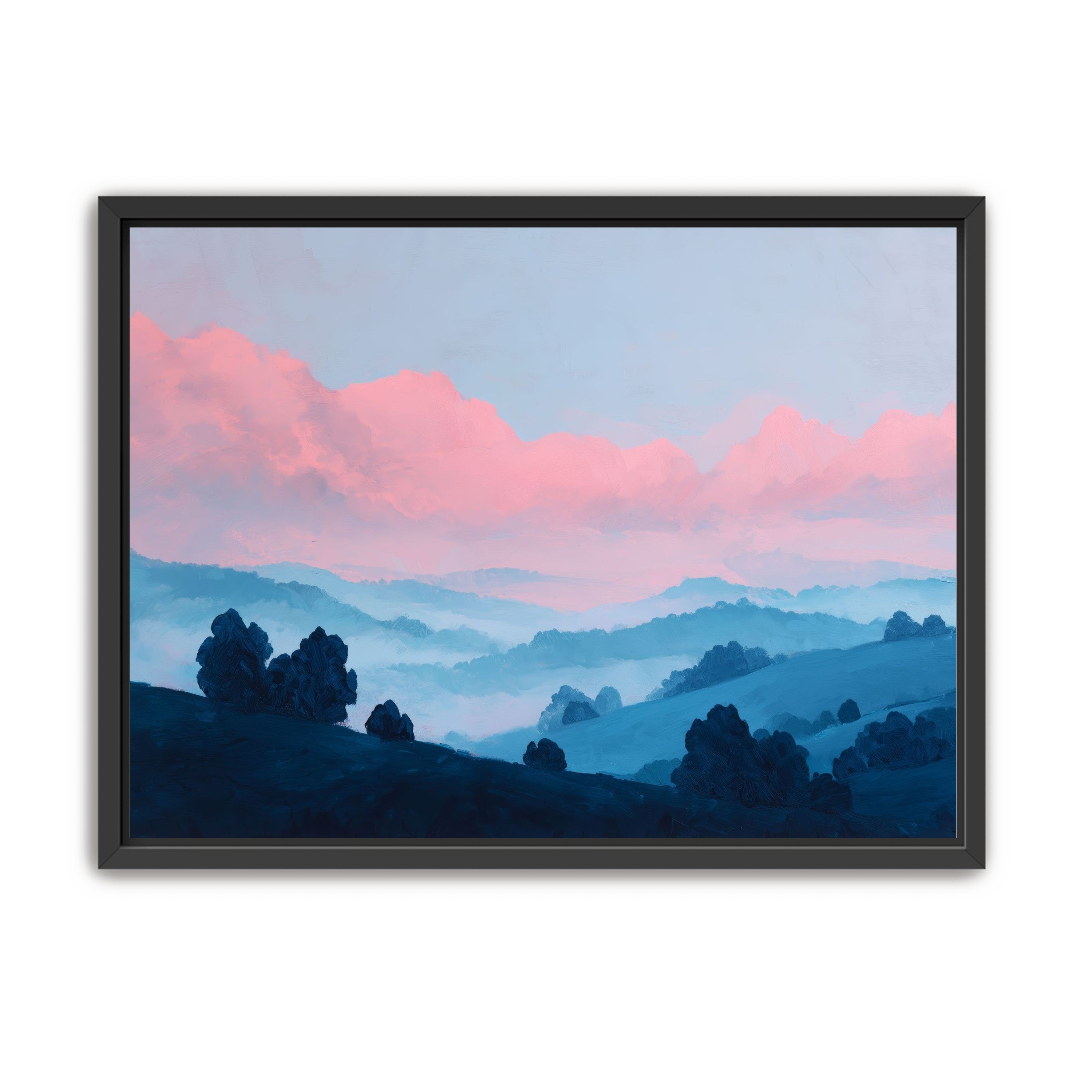Pink Cloud Band Over Blue Ridges