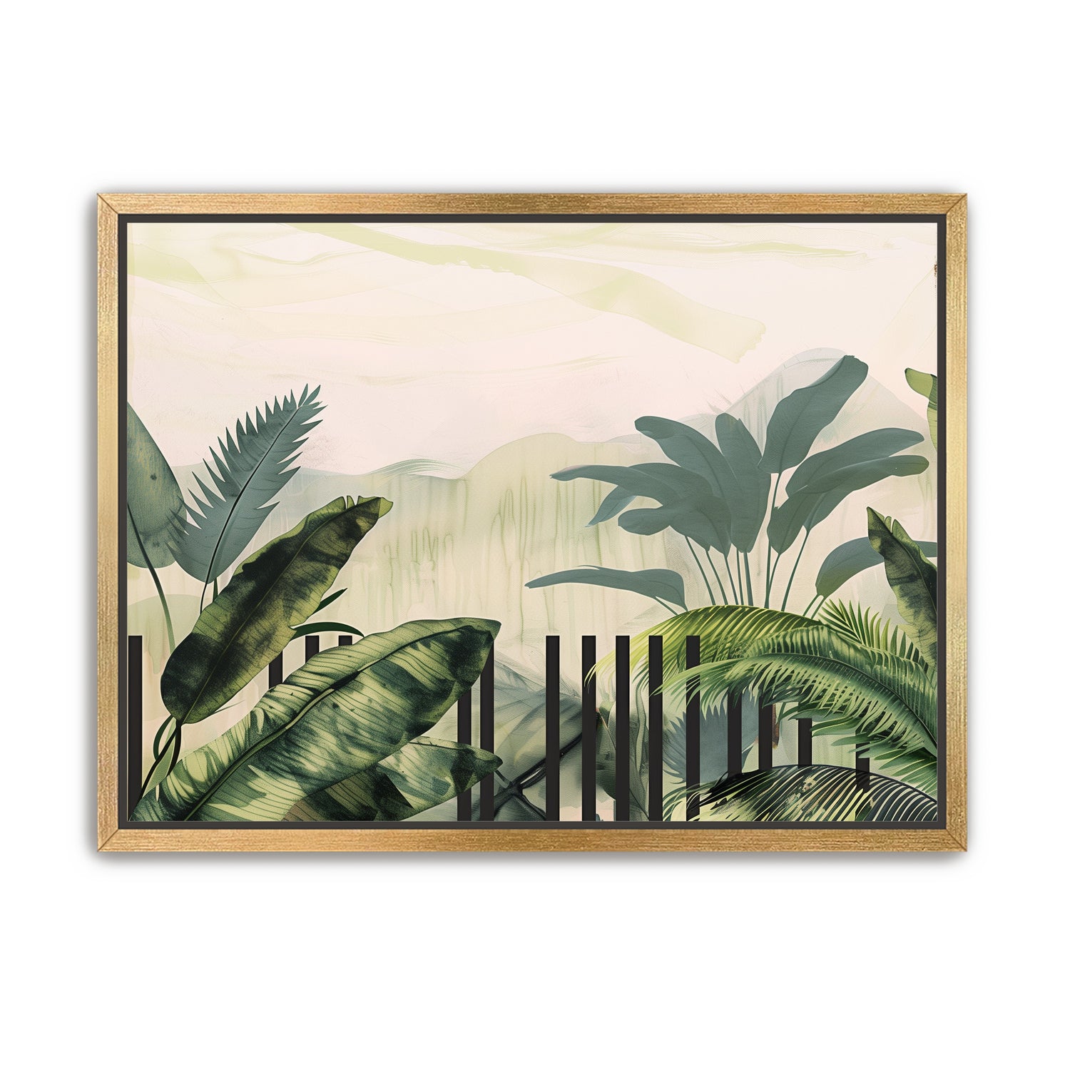 Black posts in the palms