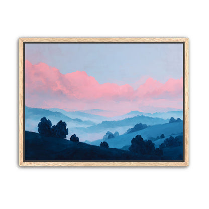 Pink Cloud Band Over Blue Ridges