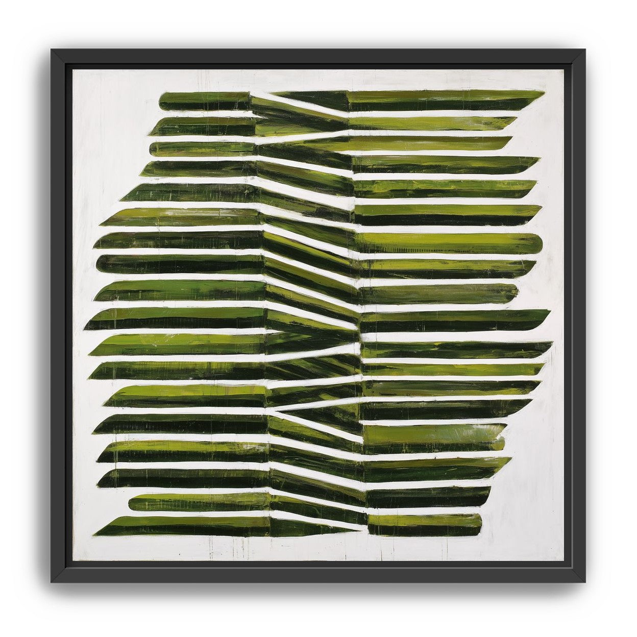 Olive bands with a crease