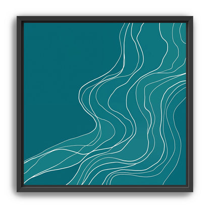 Ink Traced on Teal Surface