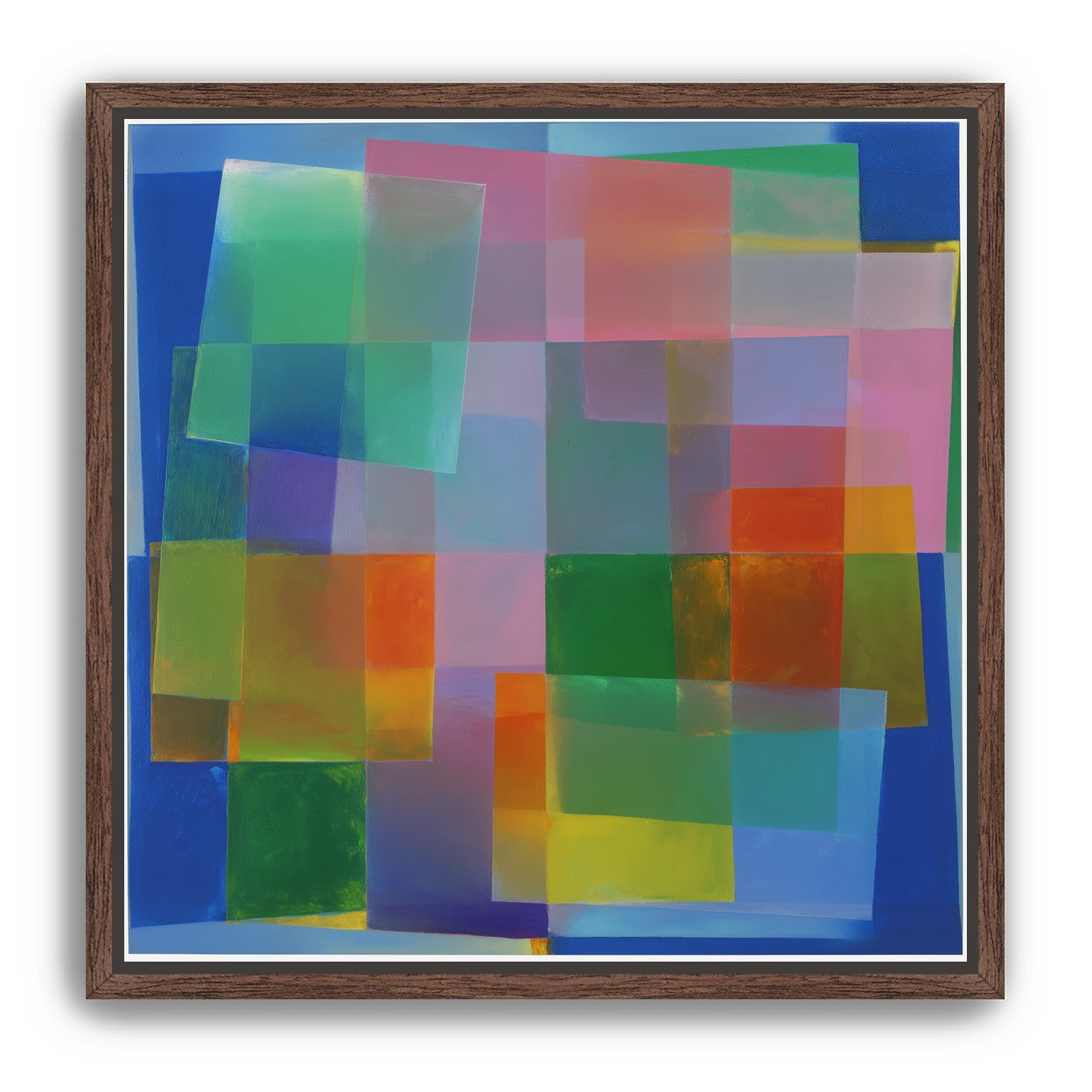 Blue depth under warm veils