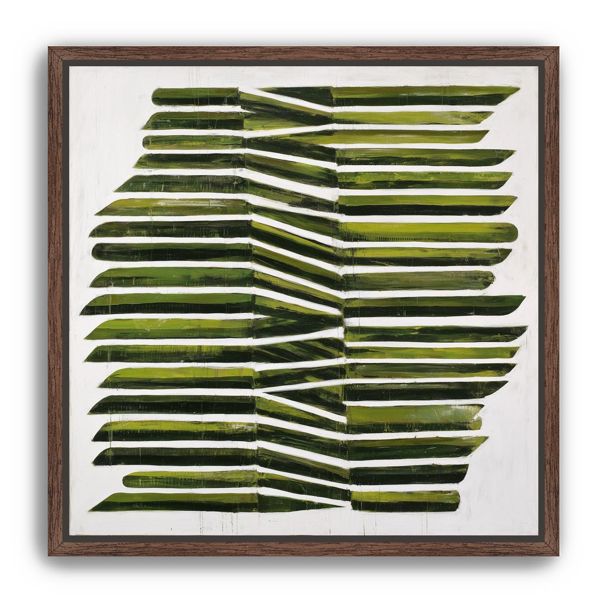 Olive bands with a crease