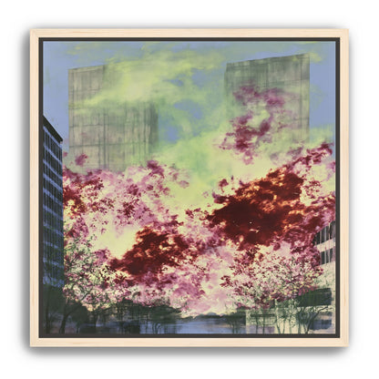 Smoke between the towers