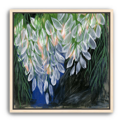 White petals over deep green