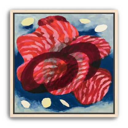 Red stripes pressing through blue