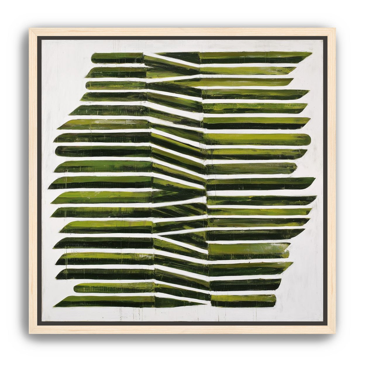 Olive bands with a crease