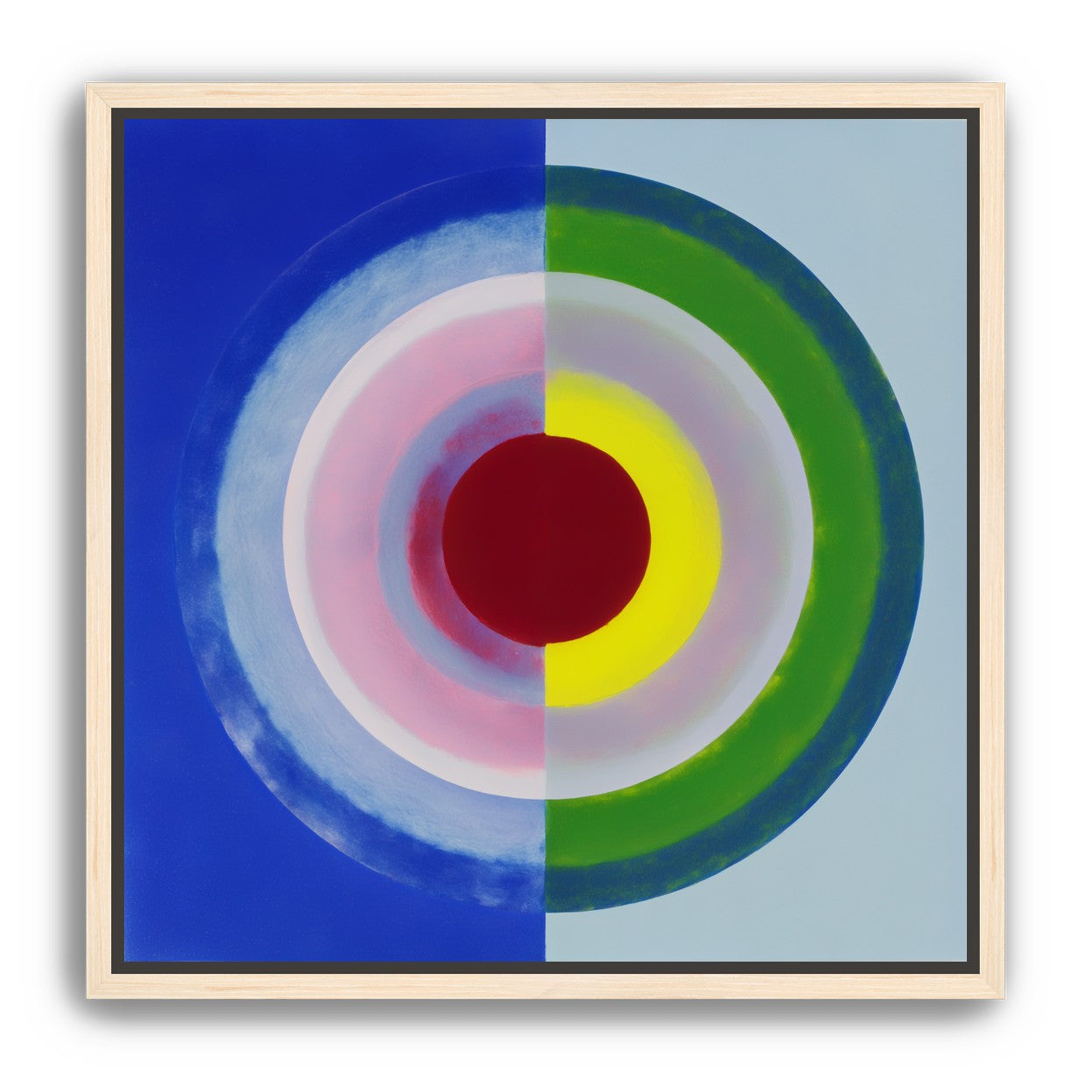 Blue and green split circle