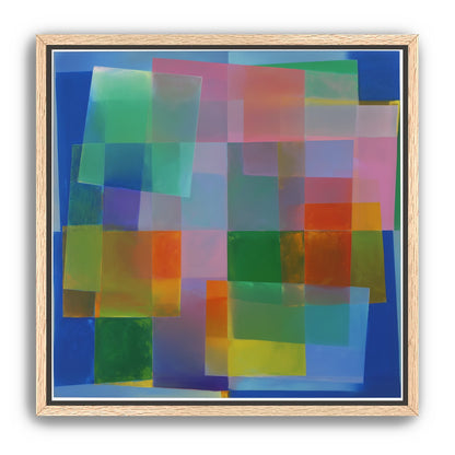 Blue depth under warm veils