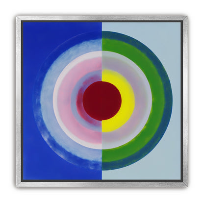 Blue and green split circle