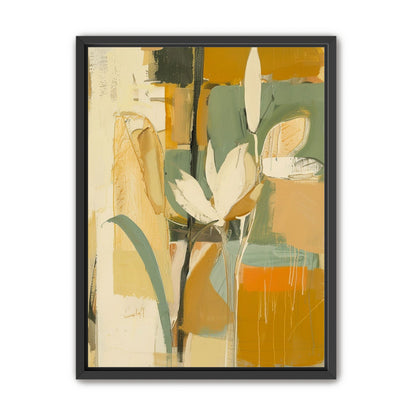 White flower in drifting ochre