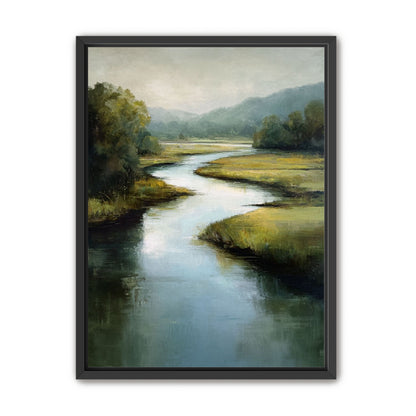 Pale sky in the river
