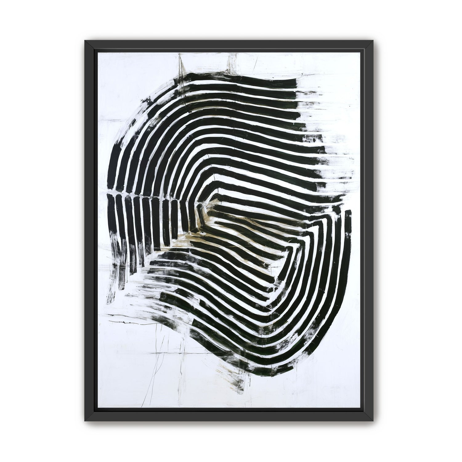 Black bands turning inward