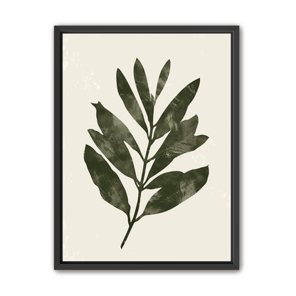 Still branch on pale paper