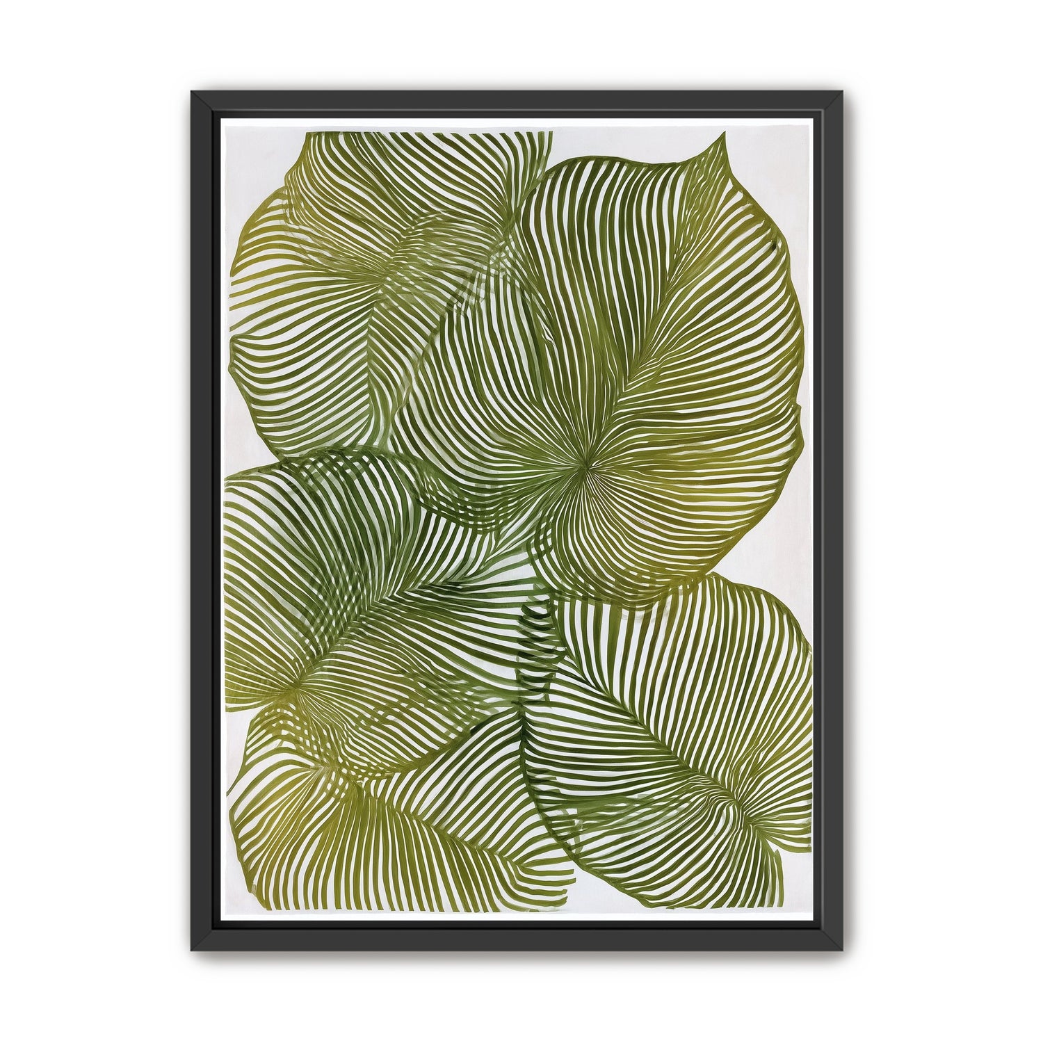 Palm leaves pressed together