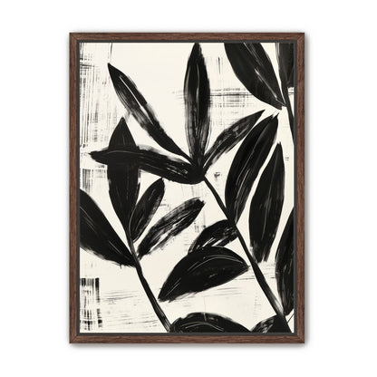 Black leaves on white grain