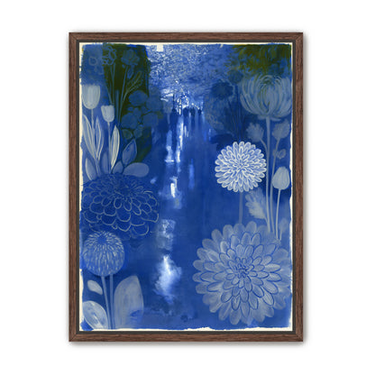 Blue garden night walk
