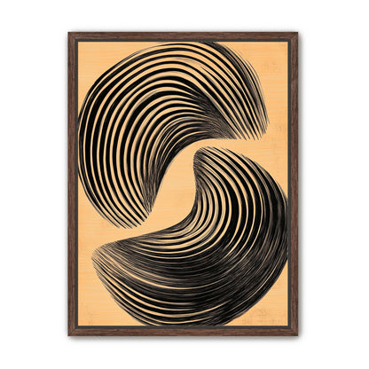 Black spiral on tan ground