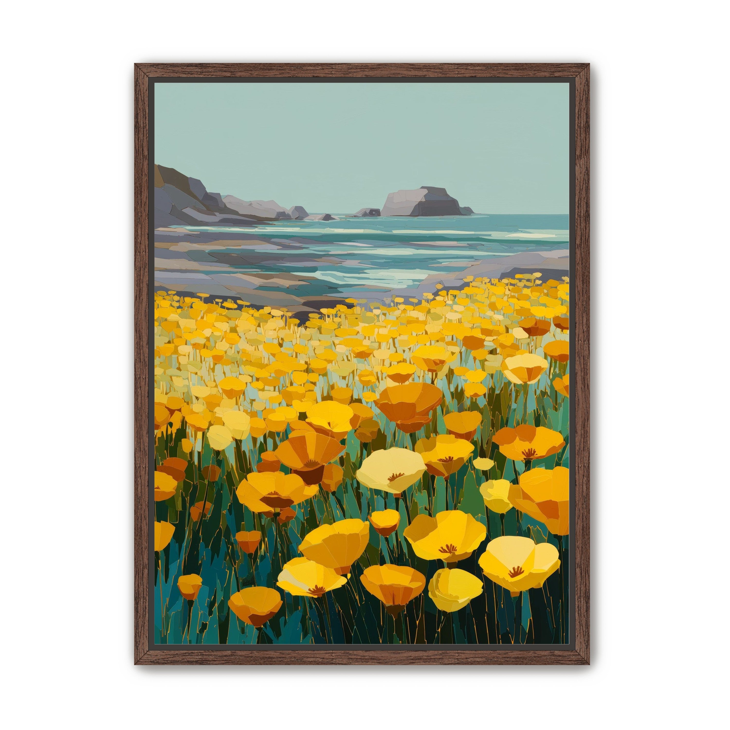 Poppy Field Facing the Pacific