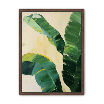 Green leaves in soft cream light