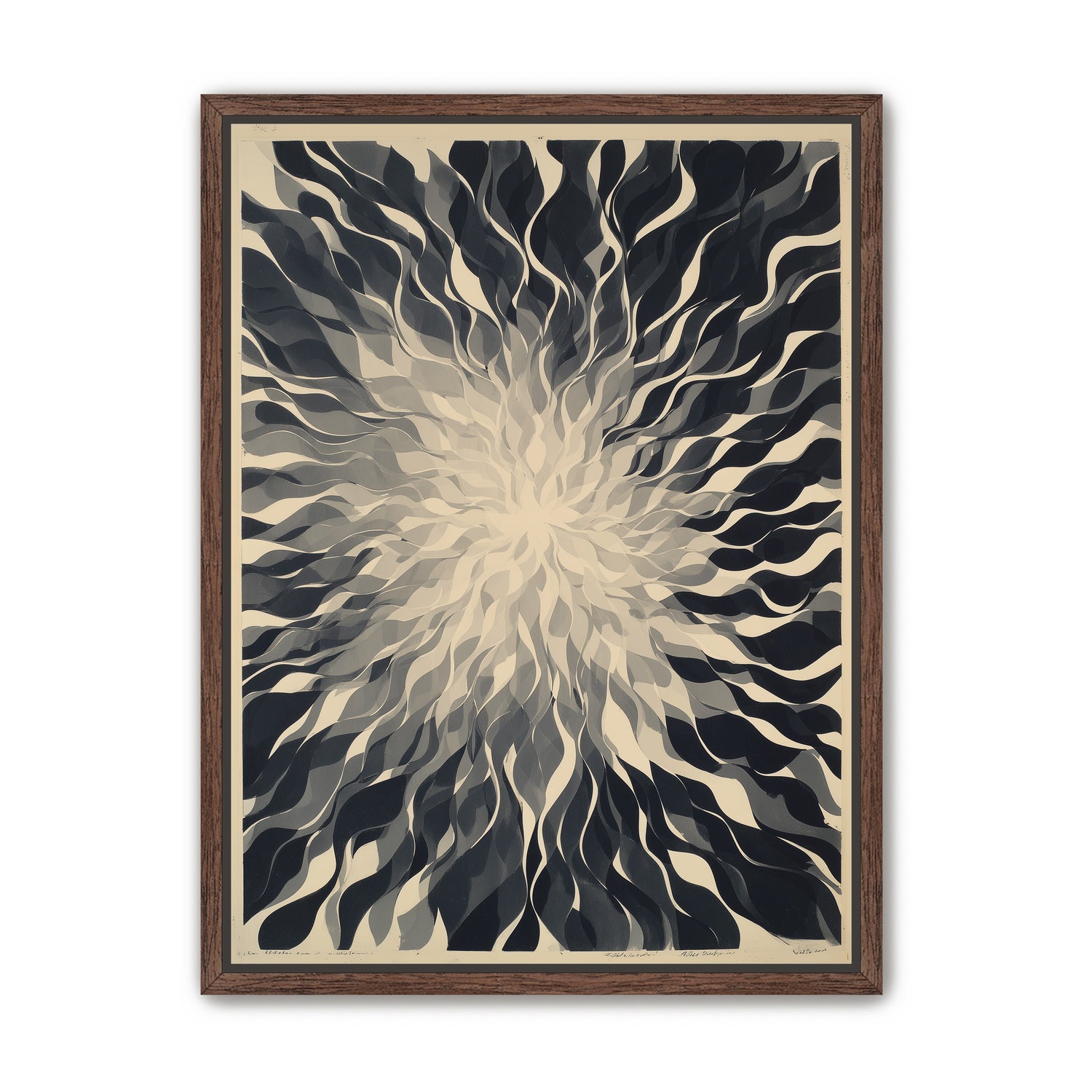 Pale center in black sweep
