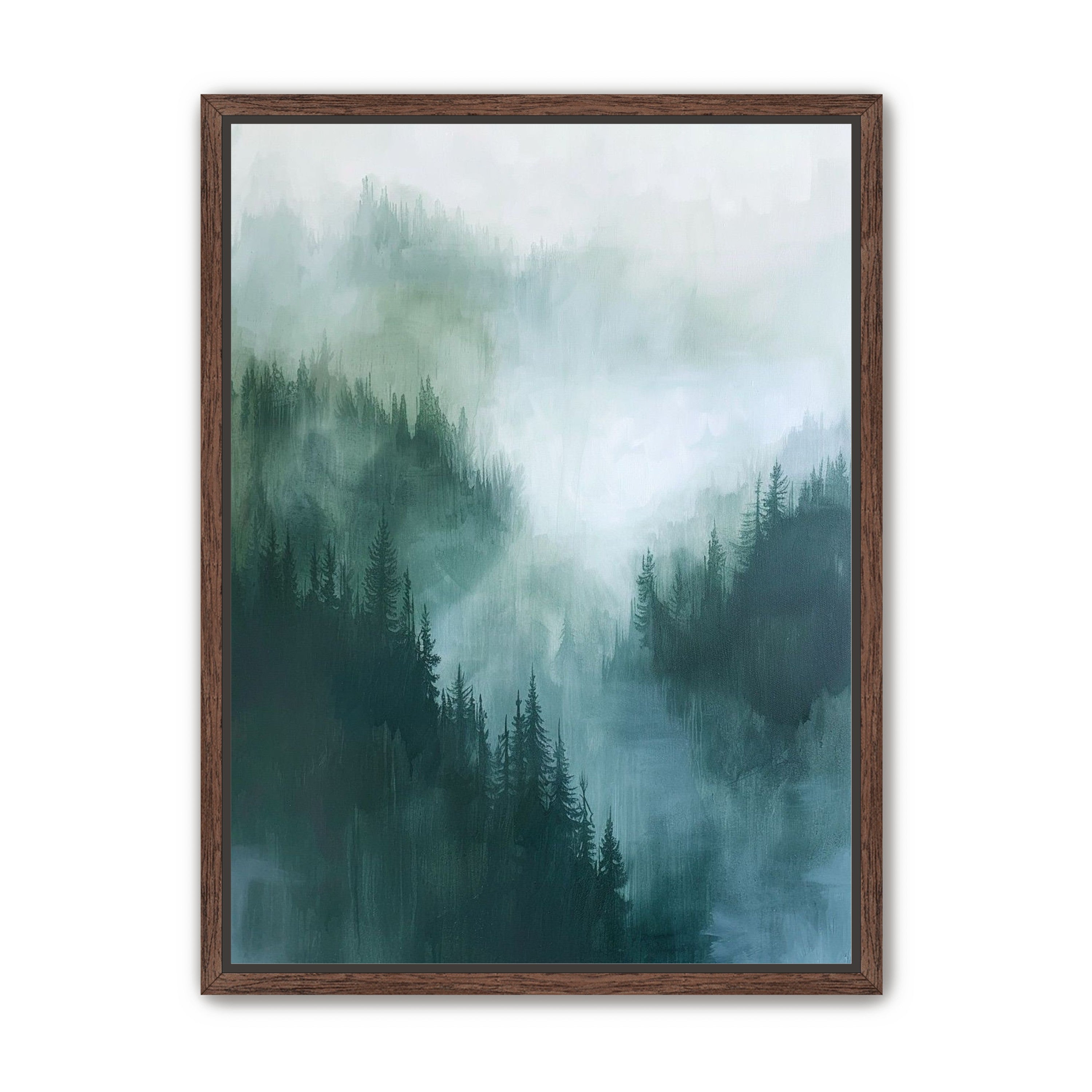 Mist caught in the pines
