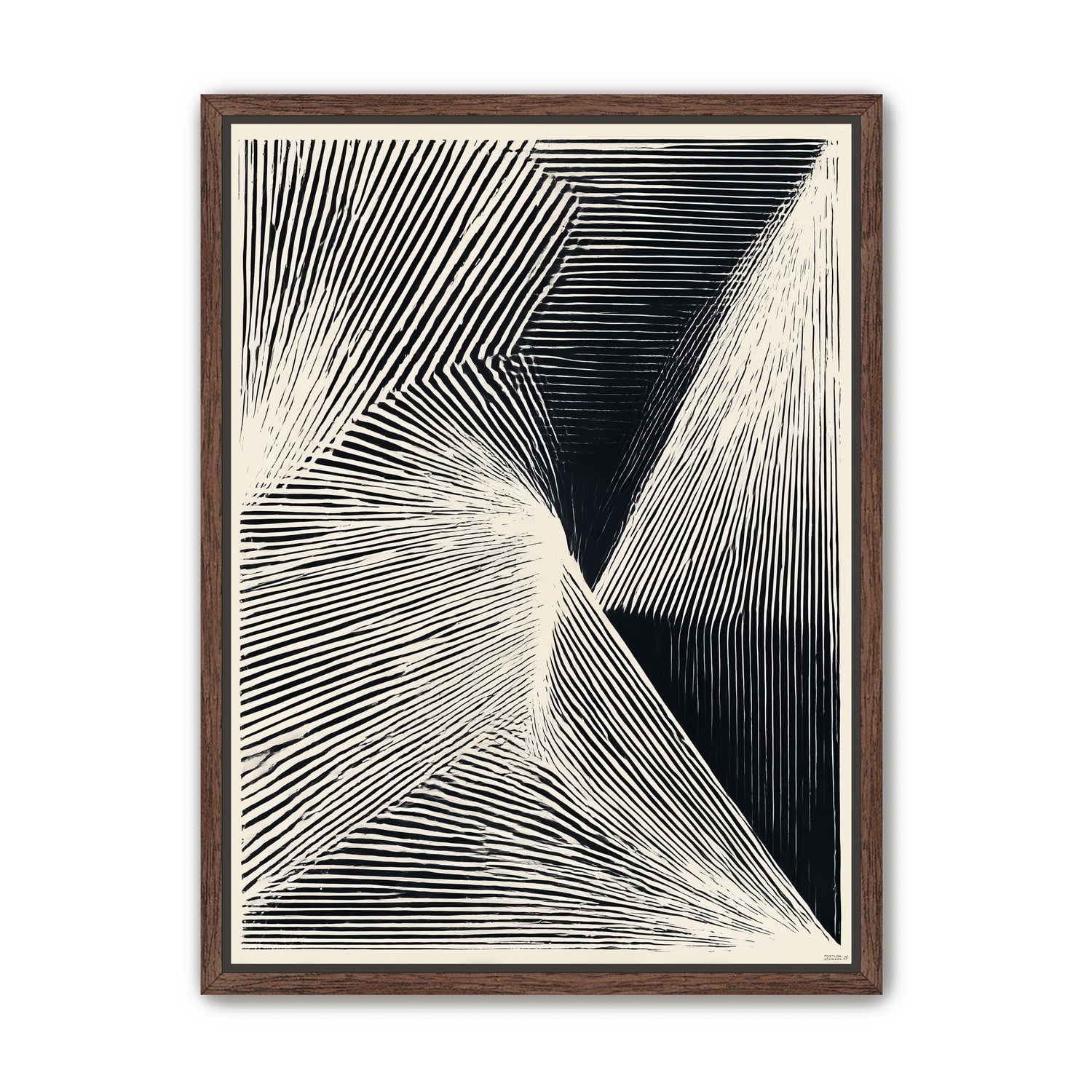 Where the lines break inward