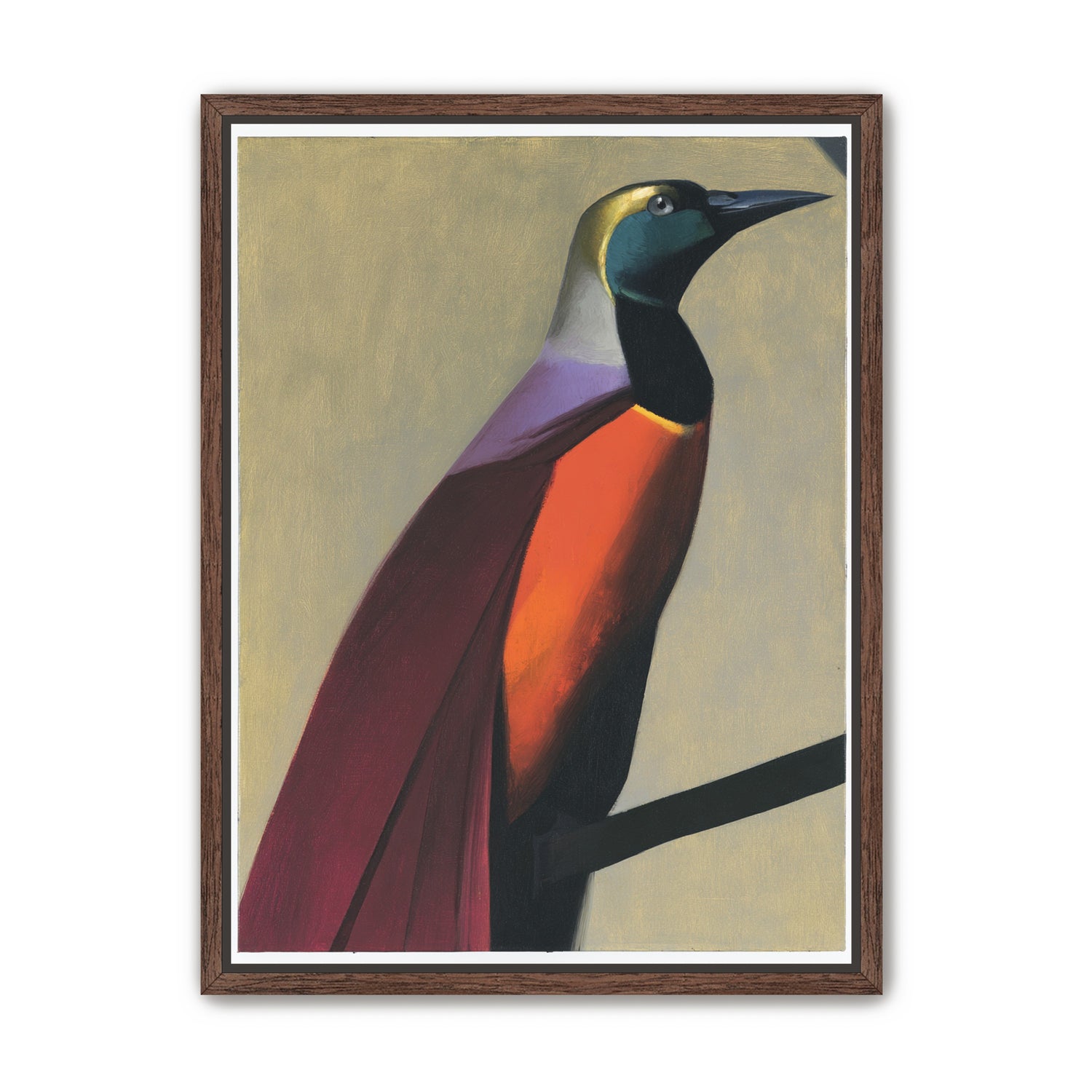 Bright bird on a branch