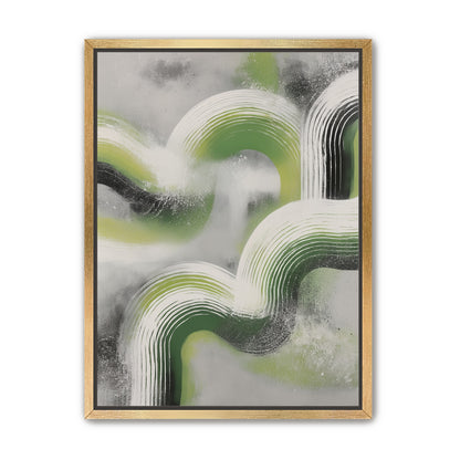 White arcs in green haze