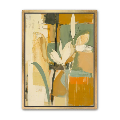 White flower in drifting ochre