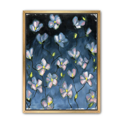 Soft blossoms in blue dusk
