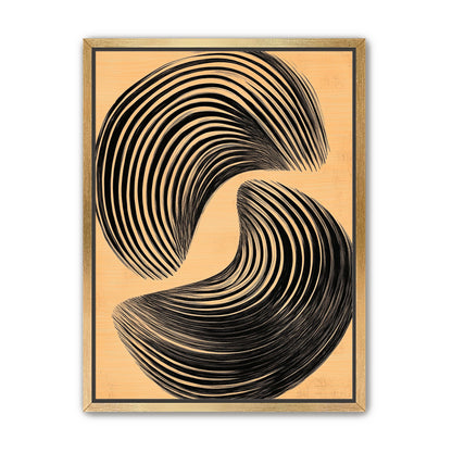 Black spiral on tan ground