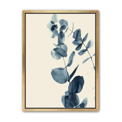 Blue eucalyptus on paper