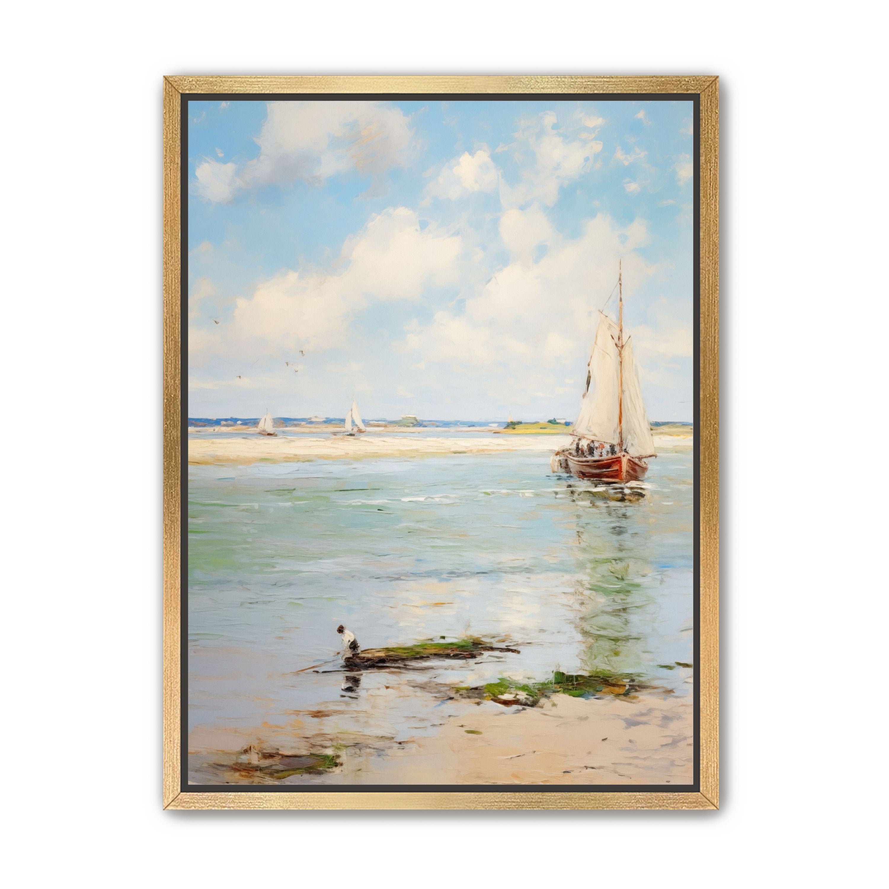 Sailboats at Peaceful Dawn