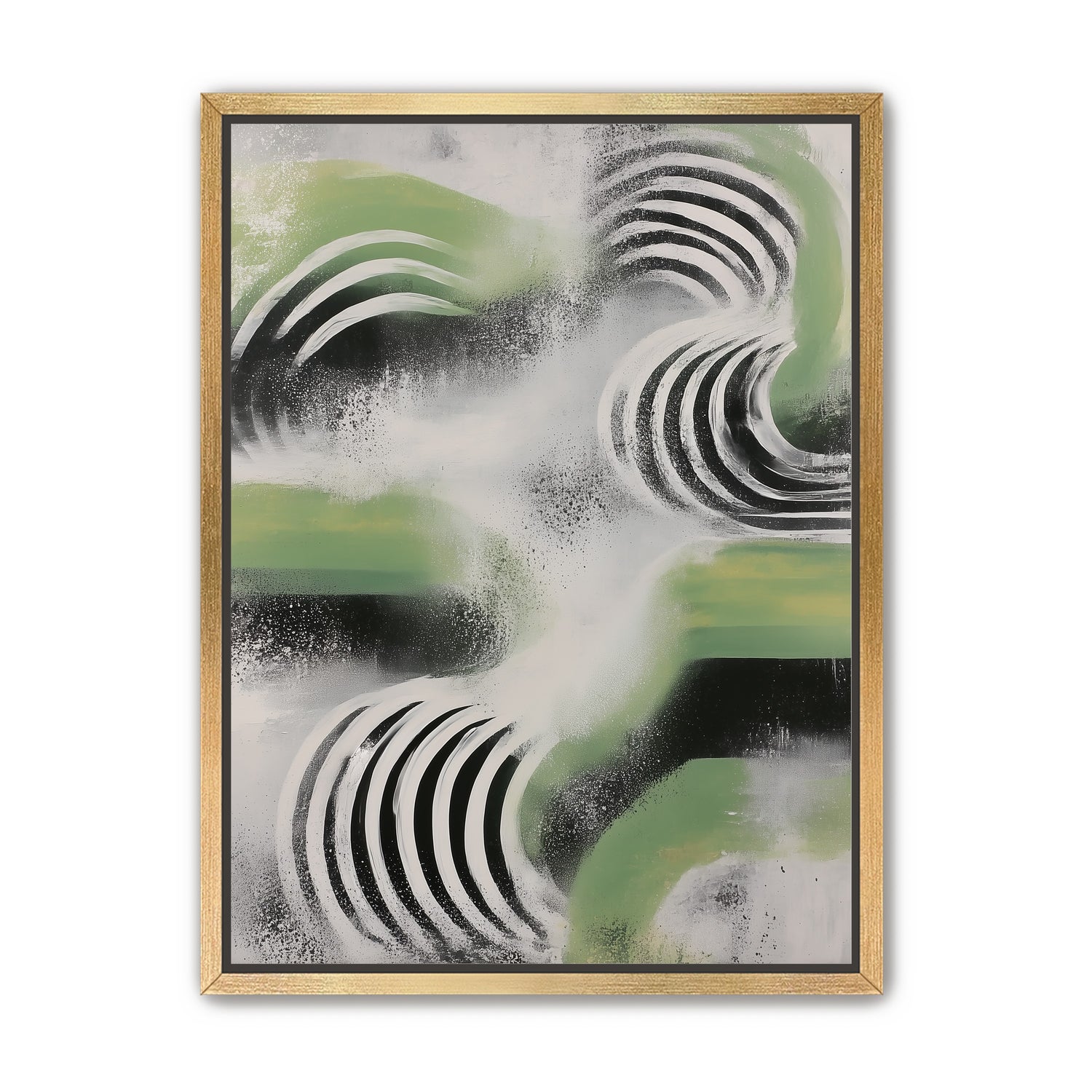 Curved bands in drifting haze