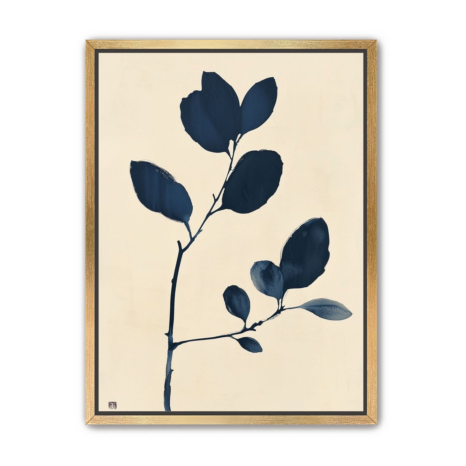 Ink leaves on bare stem