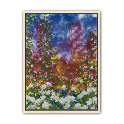 Flowers before storm towers