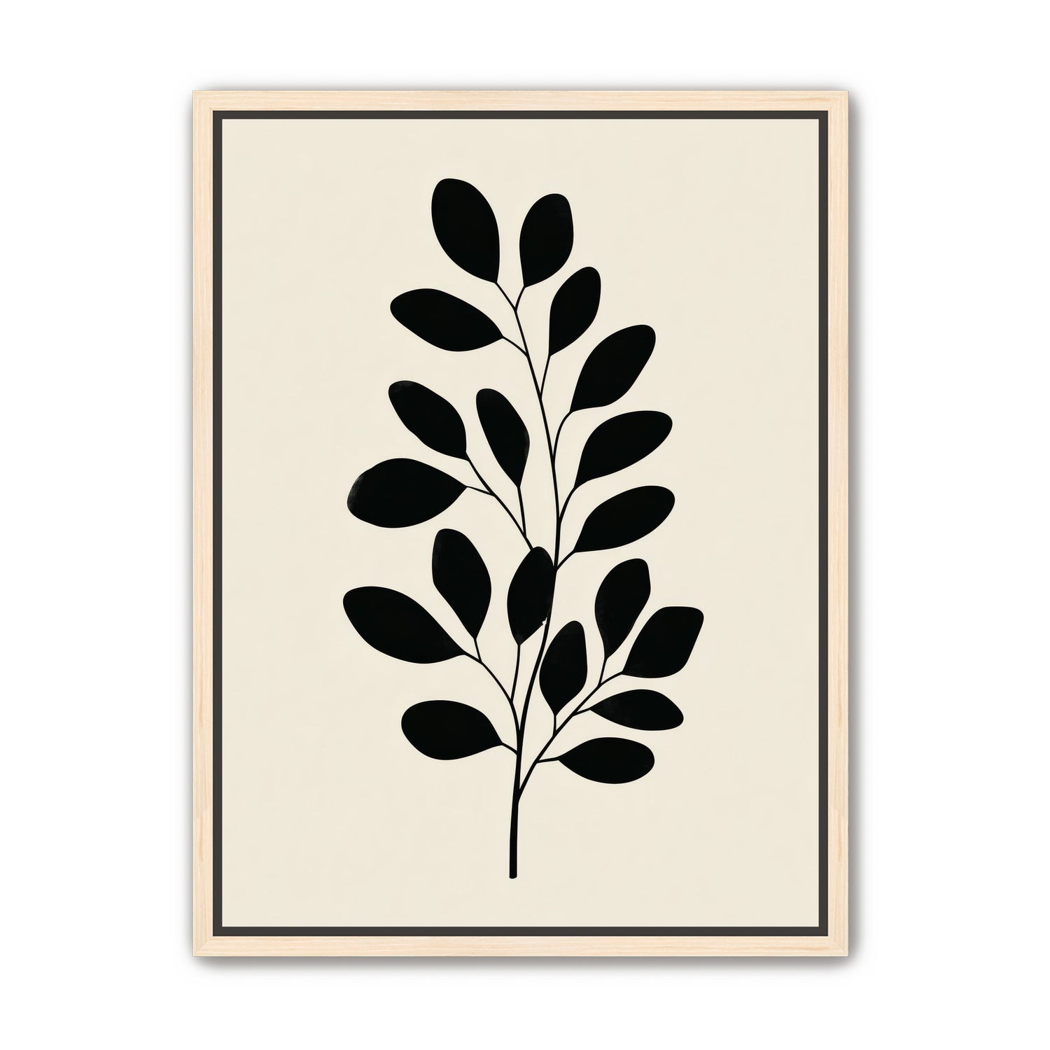 Plant Cutout on Cream