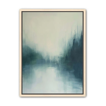 Pale sun over still water