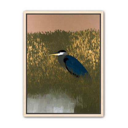 Heron among the reeds