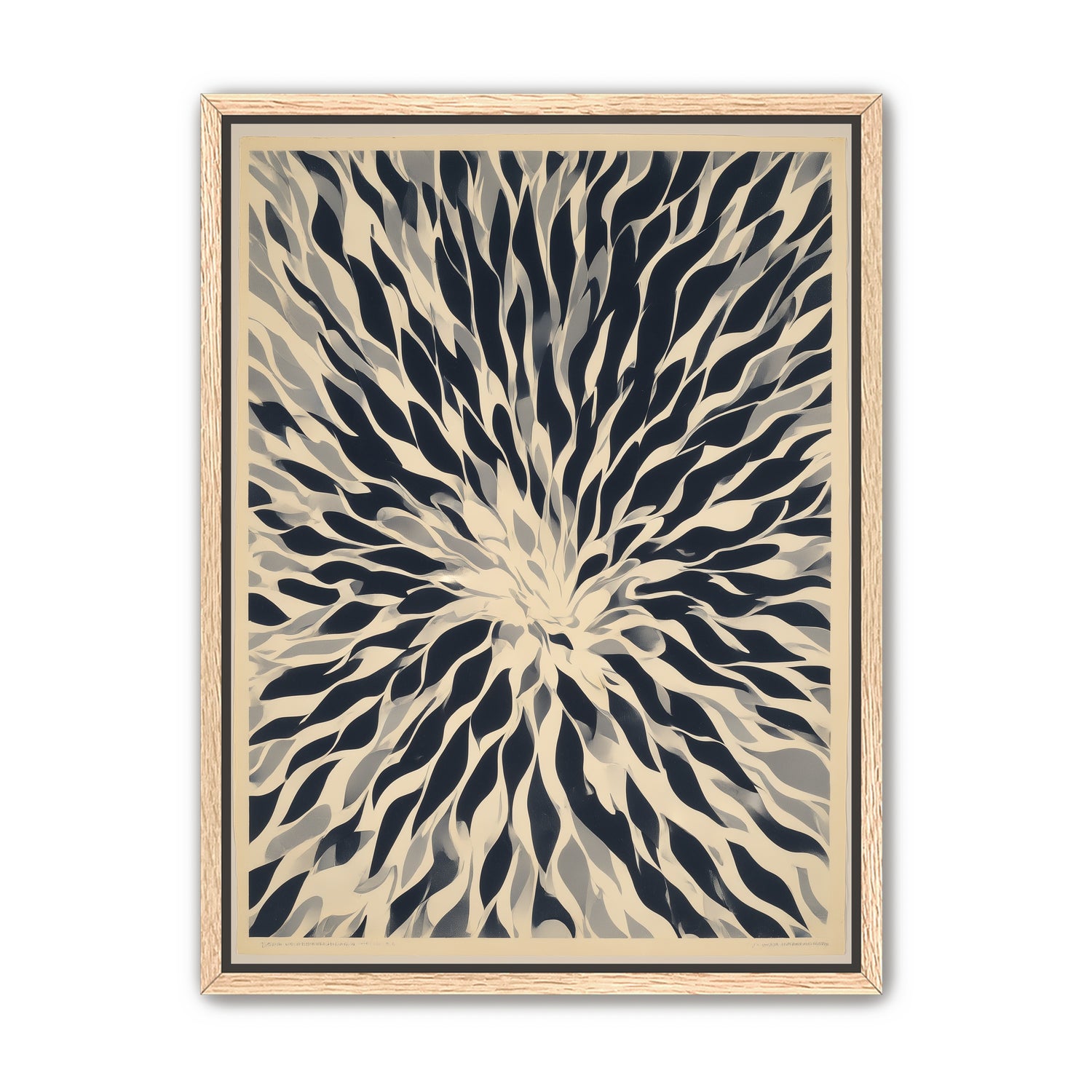 Dark forms around a white center
