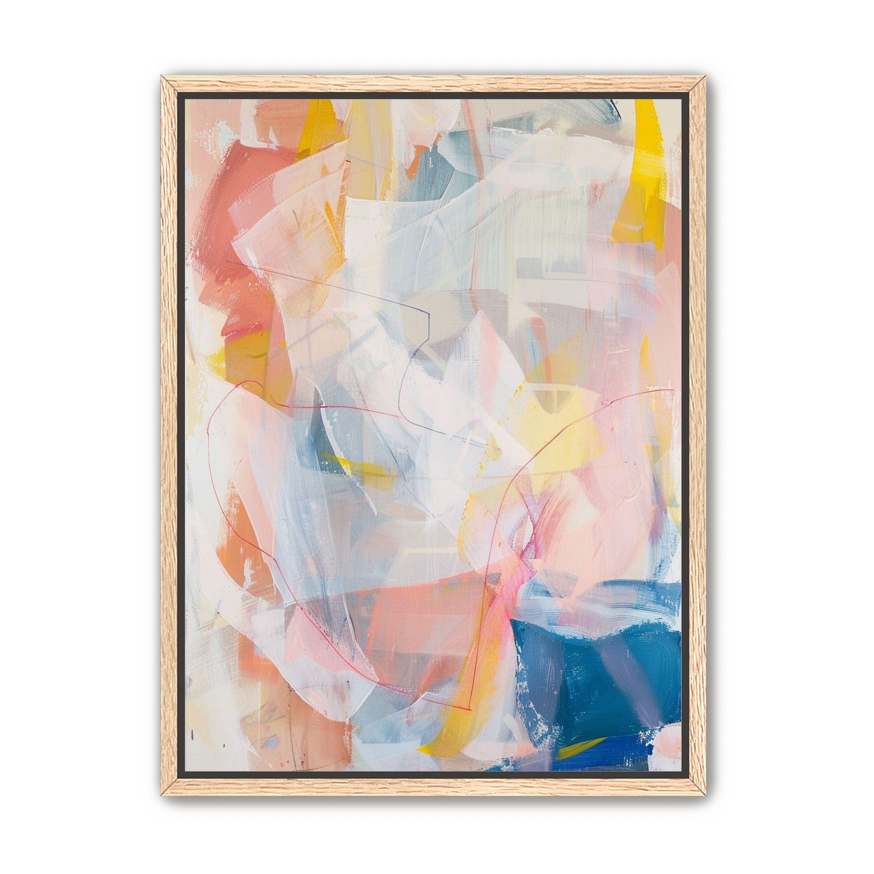 Non-Representational: Pale layers with a red loop