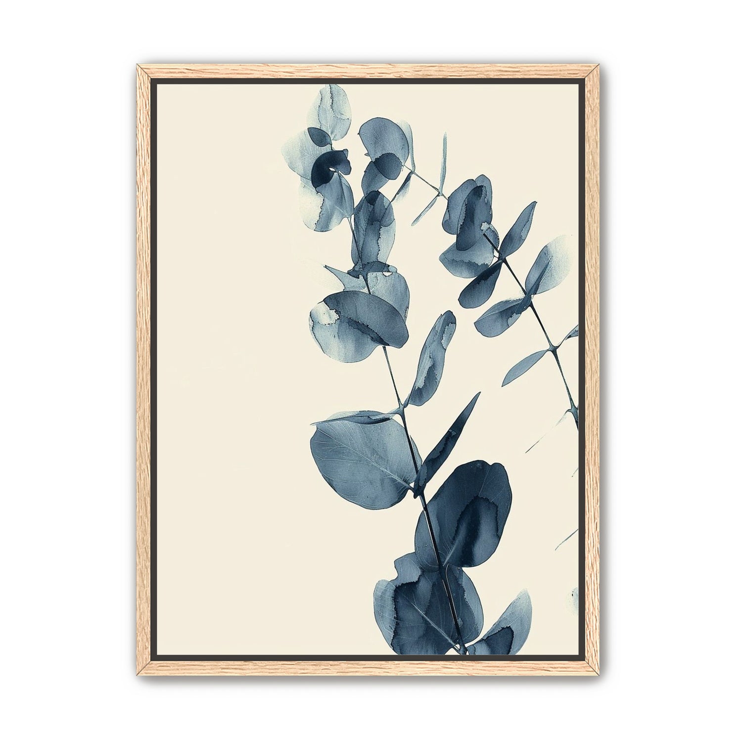 Blue eucalyptus on paper