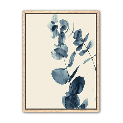 Blue eucalyptus on paper