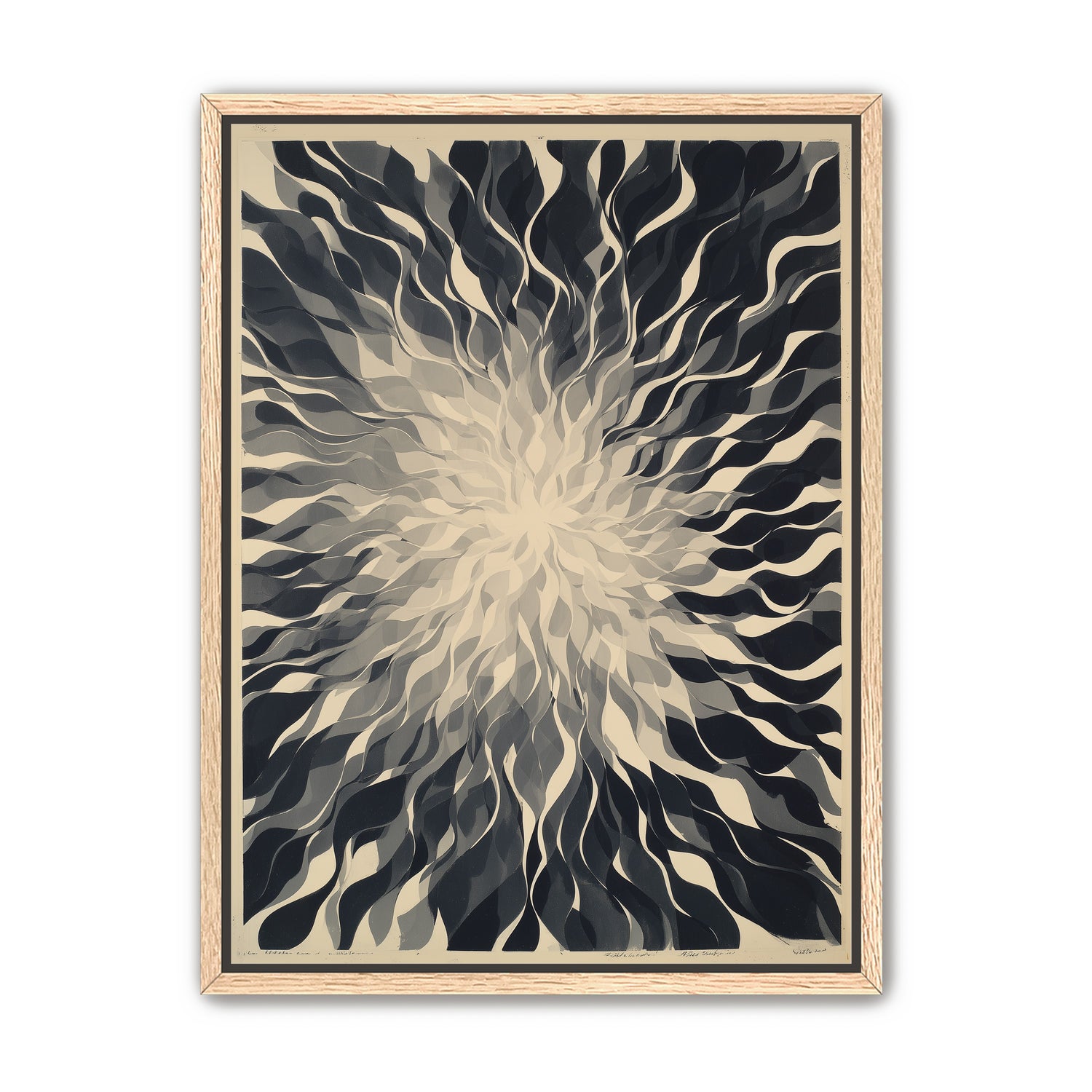 Pale center in black sweep