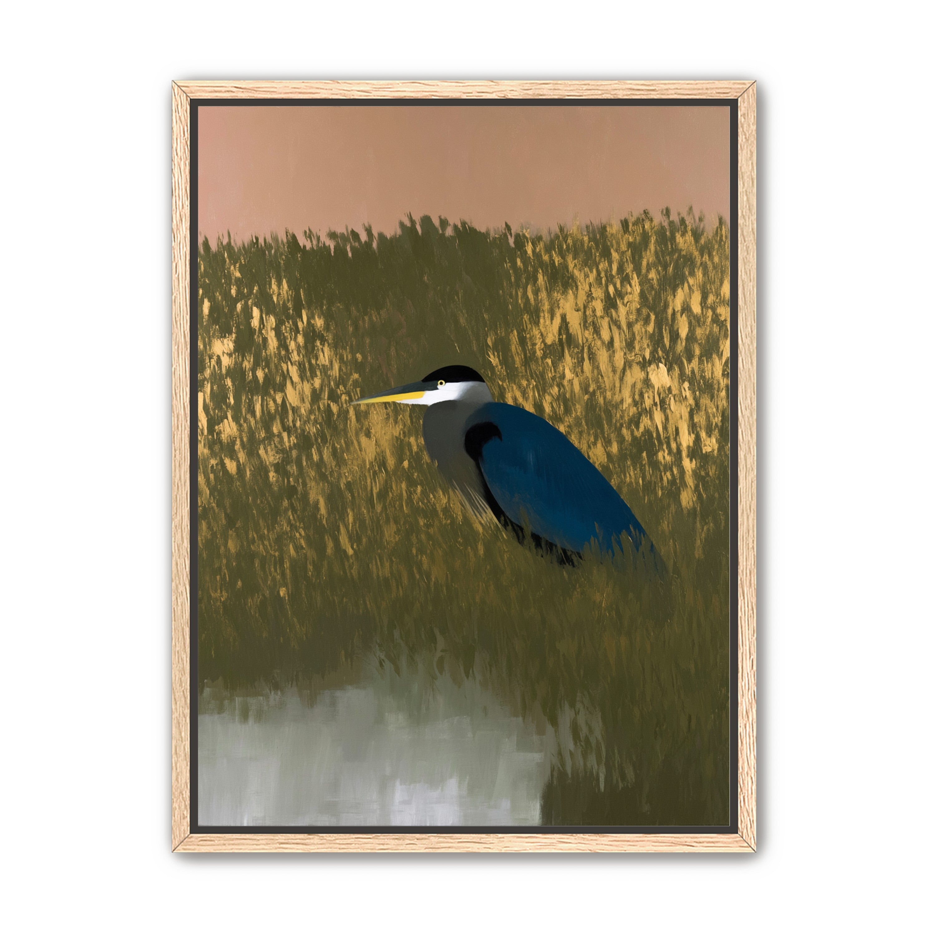 Heron among the reeds